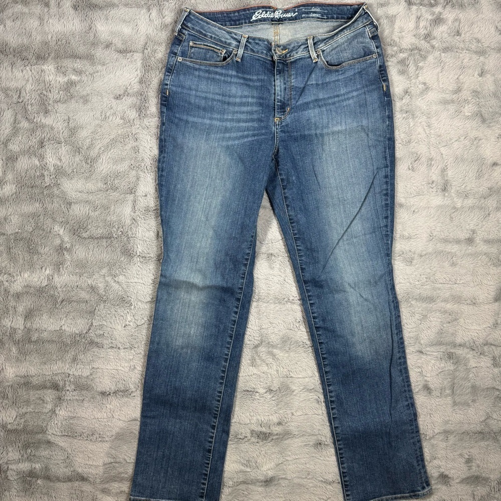 Eddie Bauer Blue Straight Leg Jeans Classic Denim